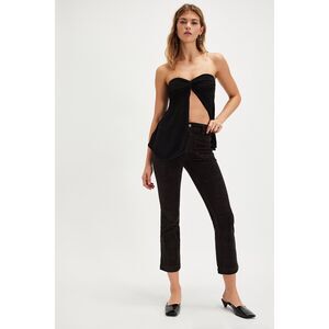 NWT Free People High Time Velvet Kick Flare Pants Sz. 6